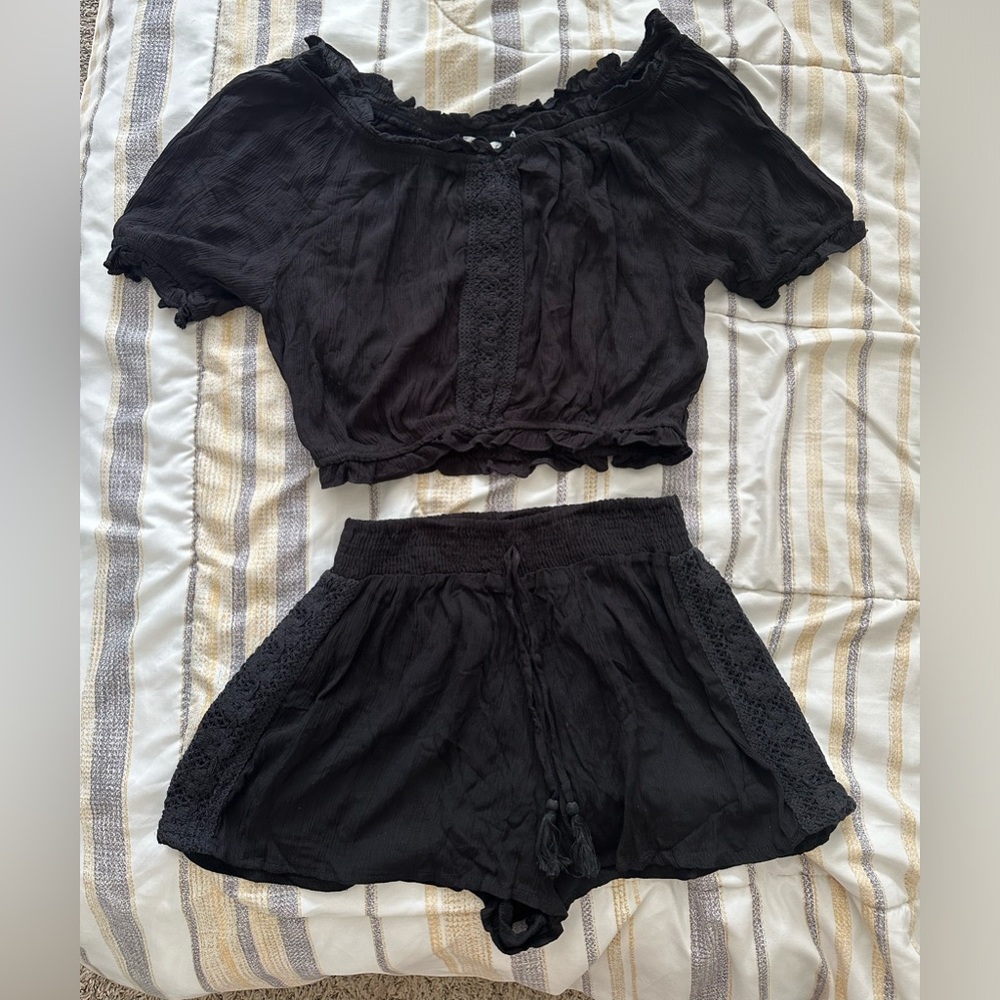 Top & Short black set